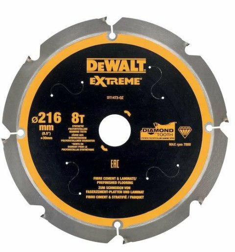 DEWALT PIŁA TARCZ.216x30mmx 8z DO WŁÓKNOCEMENTU DEWALT PIŁA TARCZ.216x30mmx 8z DO WŁÓKNOCEMENTU