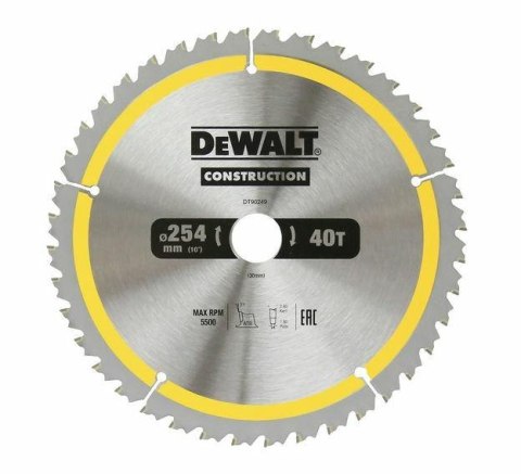 DEWALT PIŁA TARCZ 254x30mm 40z CONSTRUCTION