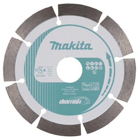 MAKITA TARCZA DIAMENTOWA 115x22,23mm SEGMENT (NA SUCHO) BETON, CEGŁA, MARMUR MAKITA TARCZA DIAMENTOWA 115x22,23mm SEGMENT (NA SUCHO) BETON, CEGŁA, MARMUR