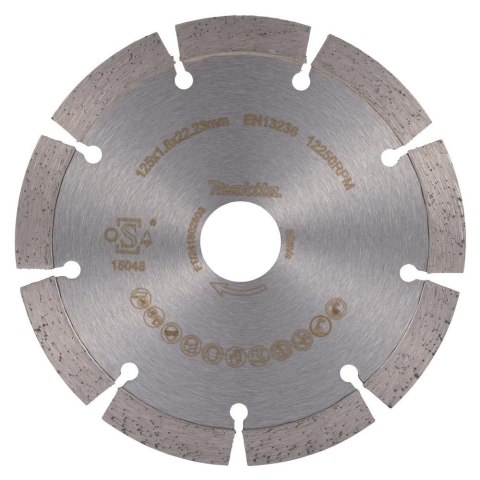 MAKITA TARCZA DIAMENTOWA 125x22,23mm SEGMENT (NA SUCHO) BETON, CEGŁA, MARMUR MAKITA TARCZA DIAMENTOWA 125x22,23mm SEGMENT (NA SUCHO) BETON, CEGŁA, MARMUR