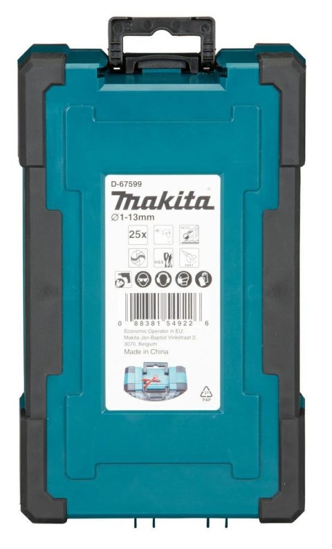 MAKITA ZESTAW WIERTEŁ DO METALU HSS-G M-FORCE 25szt.1-13mm MAKITA ZESTAW WIERTEŁ DO METALU HSS-G M-FORCE 25szt.1-13mm