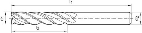 Frez Ratio SL,b.dlugi, WN FIRE.4-ostrz.,10,0mm GÜHRING Frez Ratio SL,b.dlugi, WN FIRE.4-ostrz.,10,0mm GÜHRING