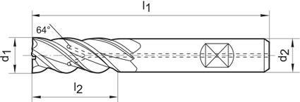Frez Ratio,dlugi DIN6527,pelnowegl.,FIRE,typ INOX,chwytHB,4-ostrz.,10,0mm GÜHRING Frez Ratio,dlugi DIN6527,pelnowegl.,FIRE,typ INOX,chwytHB,4-ostrz.,10,0mm GÜHRING
