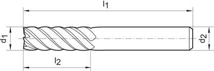 Frez trzpieniowy pełnowęglikowy SuperLine 6-ostrzy 4mm GÜHRING Frez trzpieniowy pełnowęglikowy SuperLine 6-ostrzy 4mm GÜHRING