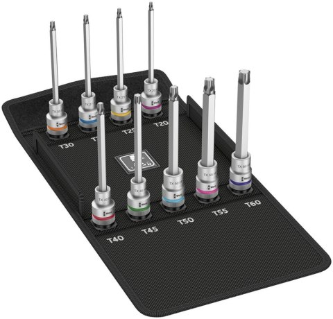 Zest.nasadek wkretak. dlugich z funkcja przytrzymywania Torx 1/2"9-czesciowy Wera Zest.nasadek wkretak. dlugich z funkcja przytrzymywania Torx 1/2"9-czesciowy Wera