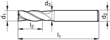 Frez Ratio,dlugi,DIN6527 VHM,FIRE INOX,4-ostrz., chwyt HA 10mm GÜHRING Frez Ratio,dlugi,DIN6527 VHM,FIRE INOX,4-ostrz., chwyt HA 10mm GÜHRING