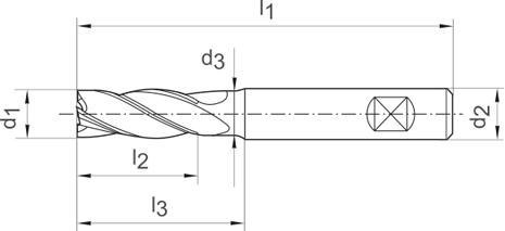Frez Ratio,dlugi DIN6527,pelnowegl.,typ ALU,chwyt HB,4-ostrz.8mm GÜHRING Frez Ratio,dlugi DIN6527,pelnowegl.,typ ALU,chwyt HB,4-ostrz.8mm GÜHRING