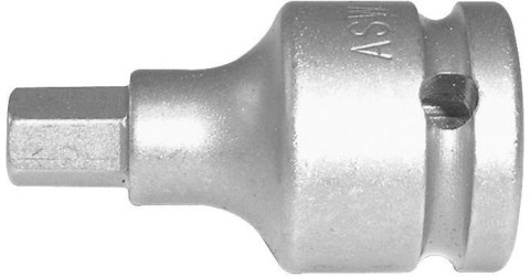 Udarowa nasadka wkretakowa 1/2" do srub zlbem z gniazdem szesciokatnym 6mm ASW Udarowa nasadka wkretakowa 1/2" do srub zlbem z gniazdem szesciokatnym 6mm ASW