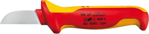 Nóż do kabli, VDE, 180mm, z prostym ostrzem, 98 52, KNIPEX Nóż do kabli, VDE, 180mm, z prostym ostrzem, 98 52, KNIPEX