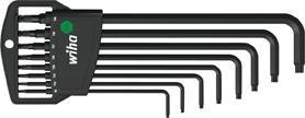 Zestaw kluczy trzpieniowych kątowych TORX®, z główką kulistą T9-T40mm 8-części Wiha Zestaw kluczy trzpieniowych kątowych TORX®, z główką kulistą T9-T40mm 8-części Wiha