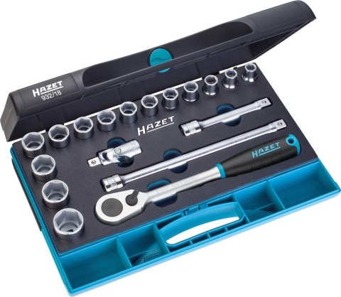 Zestaw nasadek 1/2", 18-cz. 932/18 HAZET Zestaw nasadek 1/2", 18-cz. 932/18 HAZET
