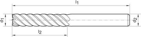 Frez wieloostrzowy, WN,pelnow.FIRE,6-os.16mm b.dlugi,GÜHRING Frez wieloostrzowy, WN,pelnow.FIRE,6-os.16mm b.dlugi,GÜHRING