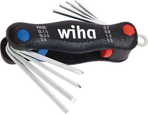 Zestaw kluczy imbusowych w uchwycie Mini-PocketStar, kombi 8-czesciowy Wiha Zestaw kluczy imbusowych w uchwycie Mini-PocketStar, kombi 8-czesciowy Wiha