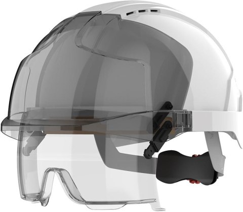 Kask EVO VISTAlens z goglami, biały JSP Kask EVO VISTAlens z goglami, biały JSP