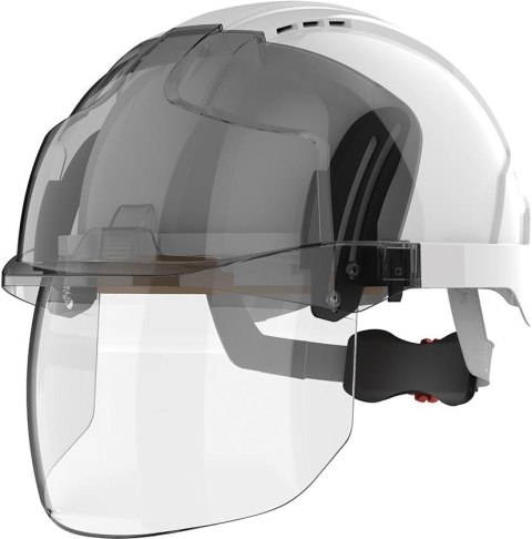 Kask EVO VISTAshield z wizjerem, biały Kask EVO VISTAshield z wizjerem, biały