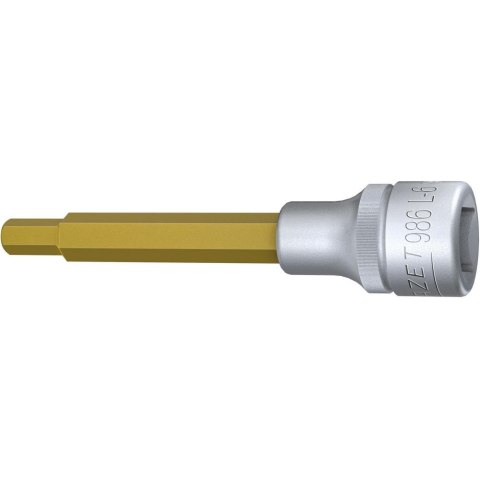Nasadka wkrętakowa 1/2" 6-kątna z kulką, 6x100mm, 986L-6 HAZET Nasadka wkrętakowa 1/2" 6-kątna z kulką, 6x100mm, 986L-6 HAZET