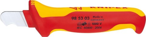Nóż do kabli, 155mm, VDE, wygięty, 98 53 03, KNIPEX Nóż do kabli, 155mm, VDE, wygięty, 98 53 03, KNIPEX