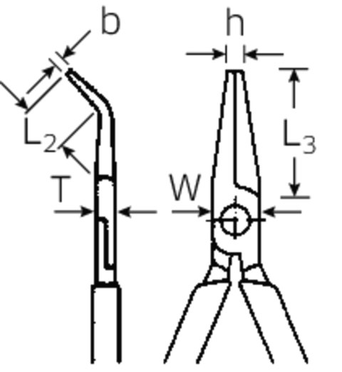 Szczypce półokrągłe odgięte 45st.VDE1000V 160mm z ostrzem tnącym (radio/tel.); chrom./izolow. STAHLWILLE Szczypce półokrągłe odgięte 45st.VDE1000V 160mm z ostrzem tnącym (radio/tel.); chrom./izolow. STAHLWILLE
