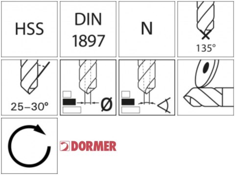 Zest.wiert.krót.1-10,5mm w.d.otw.p.gw.3,3-10,2mmA022 135G typ N 2,5xD24-cz.TiN Tip A088200S Dormer Zest.wiert.krót.1-10,5mm w.d.otw.p.gw.3,3-10,2mmA022 135G typ N 2,5xD24-cz.TiN Tip A088200S Dormer