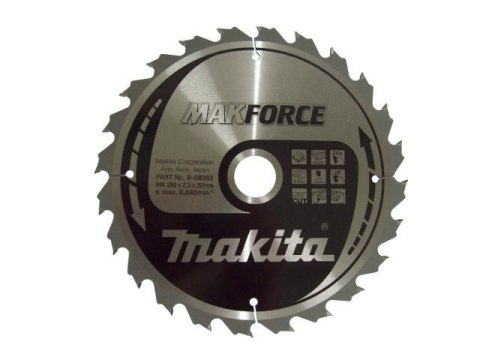 PIŁA TARCZOWA DO DREWNA 230x30mm 24-ZĘBY MAKFORCE