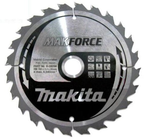 PIŁA TARCZOWA DO DREWNA 235x30mm 20-ZĘBÓW MAKFORCE