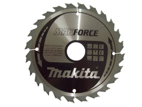 PIŁA TARCZOWA DO DREWNA MAKFORCE 170x30mm 24-ZEBY >>>B-32225 PIŁA TARCZOWA DO DREWNA MAKFORCE 170x30mm 24-ZEBY >>>B-32225