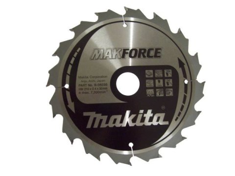 PIŁA TARCZOWA DO DREWNA MAKFORCE 210x30mm 16-ZĘBÓW >>>B-32150 PIŁA TARCZOWA DO DREWNA MAKFORCE 210x30mm 16-ZĘBÓW >>>B-32150