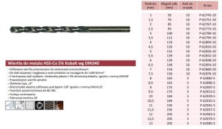 WIERTŁO DO METALU HSS-CO 6,0 x 139mm LONG