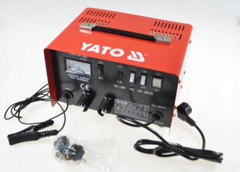 YATO PROSTOWNIK ZE WSPOMAGANIE ŁADOWANIA 16A 12V / 24V 120 - 240Ah YATO PROSTOWNIK ZE WSPOMAGANIE ŁADOWANIA 16A 12V / 24V 120 - 240Ah