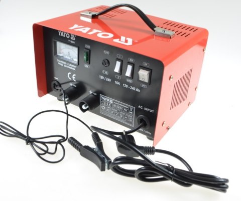 YATO PROSTOWNIK ZE WSPOMAGANIE ŁADOWANIA 16A 12V / 24V 120 - 240Ah YATO PROSTOWNIK ZE WSPOMAGANIE ŁADOWANIA 16A 12V / 24V 120 - 240Ah
