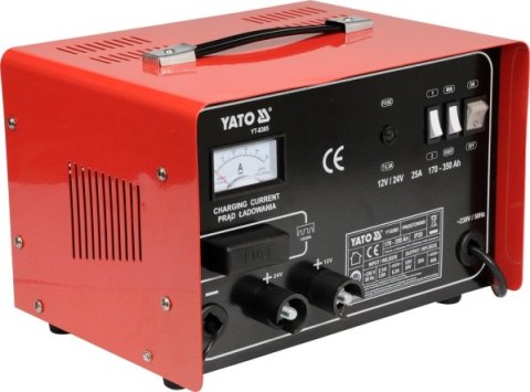 YATO PROSTOWNIK ZE WSPOMAGANIEM ROZRUCHU 25A 12V / 24V 170 - 350Ah YATO PROSTOWNIK ZE WSPOMAGANIEM ROZRUCHU 25A 12V / 24V 170 - 350Ah