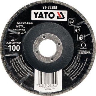 YATO ŚCIERNICA LISTKOWA WYPUKŁA 125mm P100