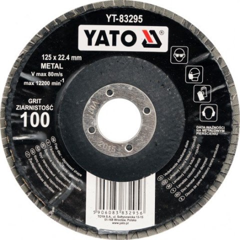 YATO ŚCIERNICA LISTKOWA WYPUKŁA 125mm P120 YATO ŚCIERNICA LISTKOWA WYPUKŁA 125mm P120