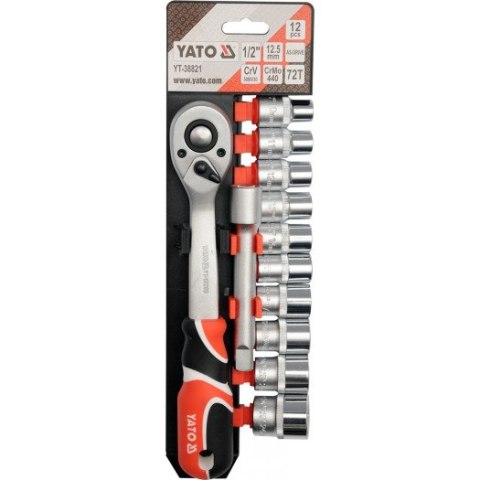 YATO ZESTAW KLUCZY 1/2" 12 elem. 38821 YATO ZESTAW KLUCZY 1/2" 12 elem. 38821
