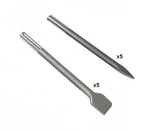 ZESTAW DŁUT SDS MAX 10szt ECONOMY 5 + 5 ZESTAW DŁUT SDS MAX 10szt ECONOMY 5 + 5