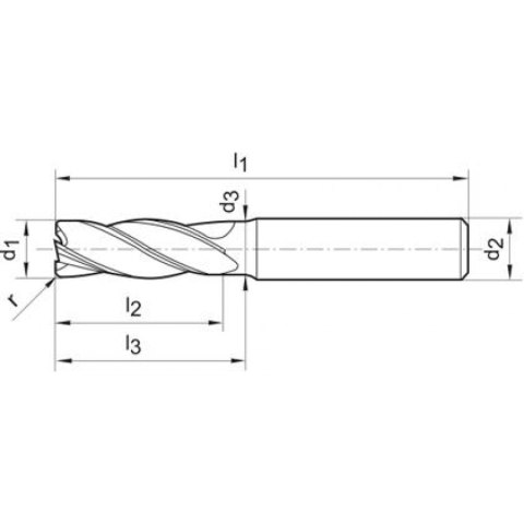 Frez do kopiowania HSC WNpelnow.Signum HA 4-ostrz.b.dlugi 5/0,8mm Gühring Frez do kopiowania HSC WNpelnow.Signum HA 4-ostrz.b.dlugi 5/0,8mm Gühring