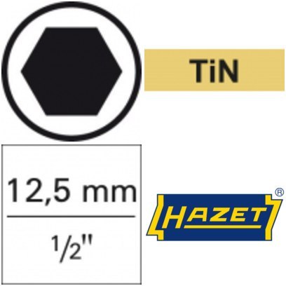 Nasadka wkrętakowa 1/2" 6-kątna z kulką, 7x100mm, 986L-7 HAZET Nasadka wkrętakowa 1/2" 6-kątna z kulką, 7x100mm, 986L-7 HAZET