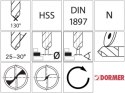 Wiertło krótkie HSS DIN 1897 9,0mm 130G typ ADX 2,5xD A520 Dormer DORMER