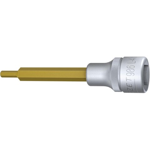 Nasadka wkrętakowa 1/2" 6-kątna z kulką, 4x100mm, 986L-4 HAZET Nasadka wkrętakowa 1/2" 6-kątna z kulką, 4x100mm, 986L-4 HAZET