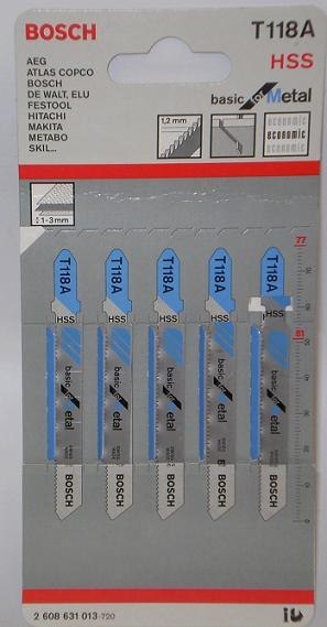 BOSCH BRZESZCZOT DO WYRZYNARKI 5 szt T118A METAL BOSCH BRZESZCZOT DO WYRZYNARKI 5 szt T118A METAL