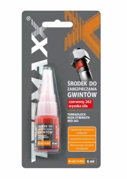 TECMAXX ŚRODEK DO ZABEZPIECZANIA GWINTÓW CZERWONY - TRWAŁY 6ml