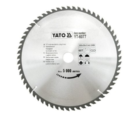 YATO PIŁA TARCZOWA WIDIOWA 300x30mm 60-ZĘBÓW 6077