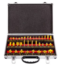 AWTOOLS FREZY DO DREWNA, KOMPLET 35 elem. TRZPIEŃ 8mm