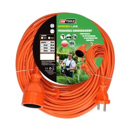 AWTOOLS PRZEDŁUŻACZ OGRODOWY JEDNOGNIAZDOWY 25m BEZ UZIEMIENIA / 2x1,0mm / 10A
/ 230V / 2500W