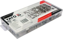 YATO ZESTAW NAKRĘTEK ZAMKNIĘTYCH / KOŁPAKOWYCH METRYCZNYCH 150szt. M3, M4, M5, M6, M8, M10