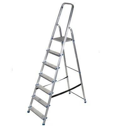 AWTOOLS DRABINA ALUMINIOWA 150kg 7 STOPNI WOLNOSTOJĄCA