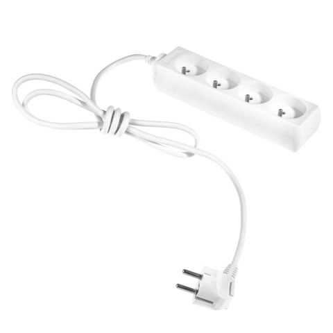 AWTOOLS PRZEDŁUŻACZ DOMOWY BIAŁY 4 - GNIAZDA 3,0m Z UZIEMIENIEM