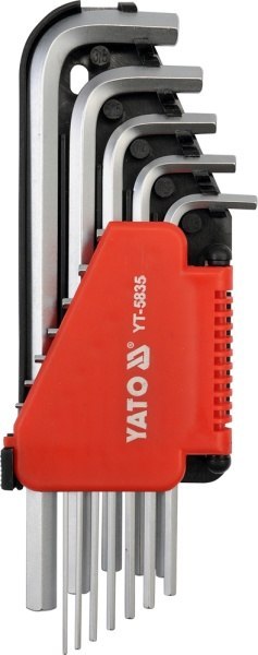 YATO KLUCZE IMBUSOWE FAJKOWE 12szt. CALOWE DŁUGIE 5835