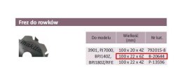 FREZ DO ROWKÓW 100x22mm 6-ZĘBÓW DO LAMELOWNICY