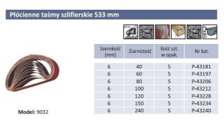 PASY BEZKOŃCOWE 6 x 533 gr. 40 5szt. do 9032